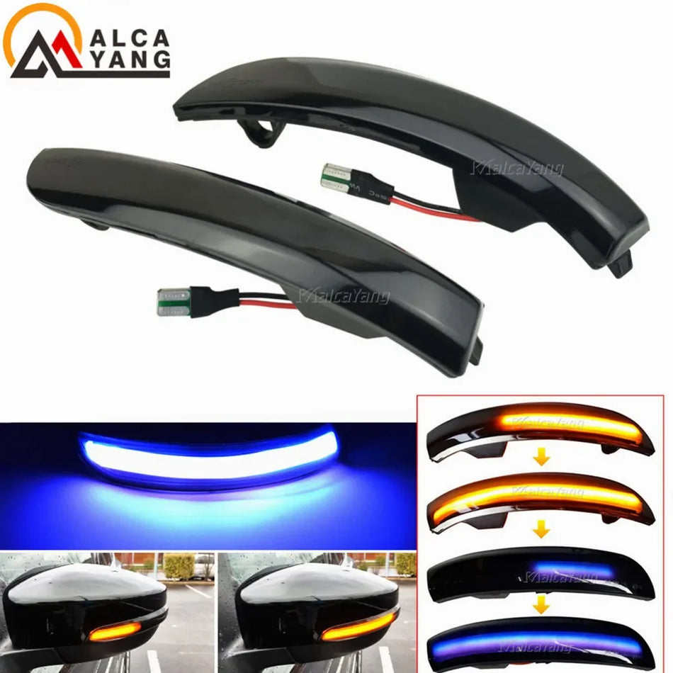 Feux de clignotants dynamiques LED fumés pour rétroviseur de Ford Kuga Escape EcoSport