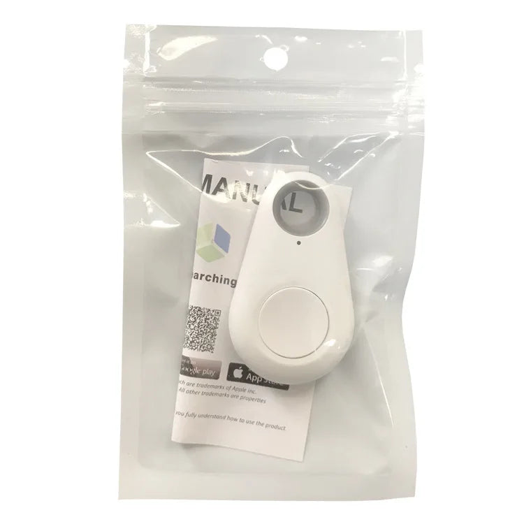 Mini GPS Locator Anti-Lost Alarm Keychain Smart Tag White-B