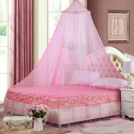 Elegant Summer Dome Mosquito Net for Double Beds Pink