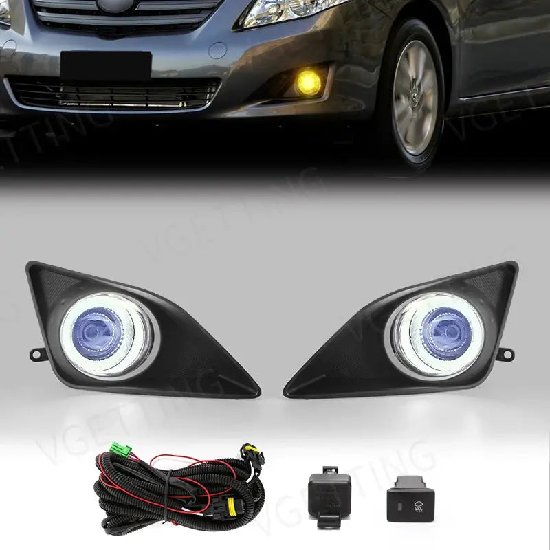 Daytime Running Light DRL Angel Eyes Fog Lamp Led for Toyota Corolla Altis 2008 2009 2010 Driving Light Auto Halogen Daylight by InterCyprus Trading Ltd