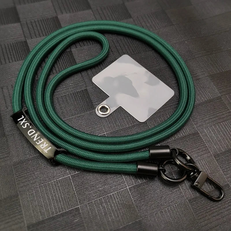 Long And Bold Phone Hanging Strap &ndash; Universal Nylon Comfort Dark green
