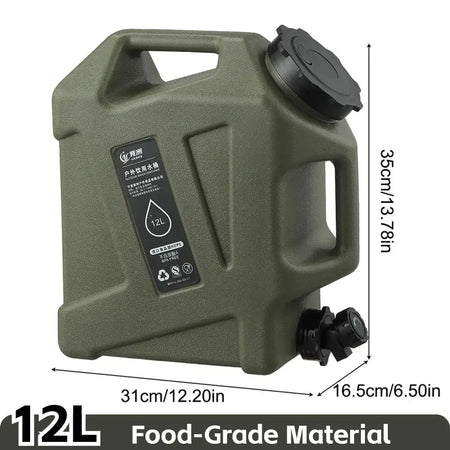 10L Large Capacity Outdoor Camping Water Bag With Faucet 12L 1