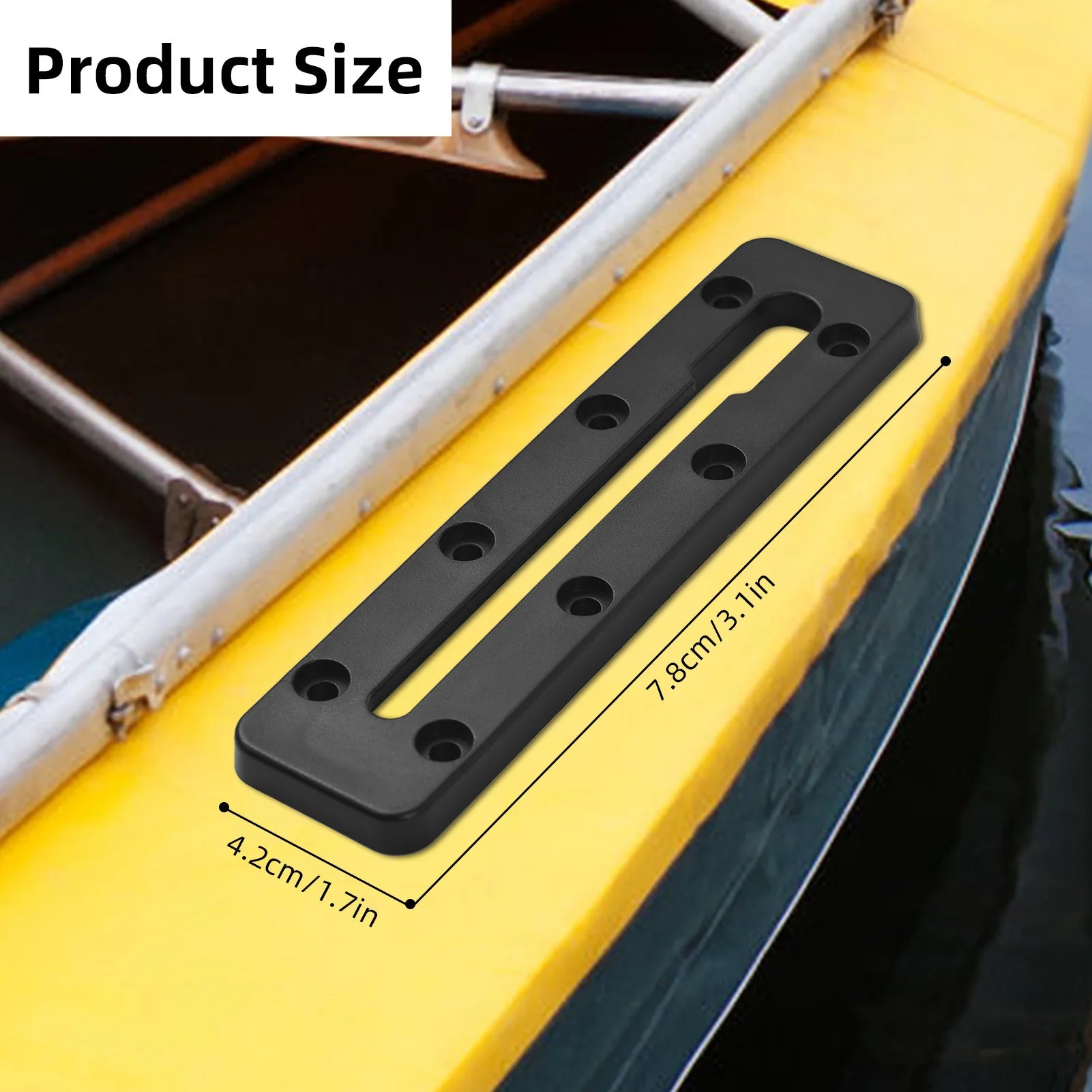 Fishing Rod Holder Track Mount &ndash; Adjustable Kayak Rail Mount