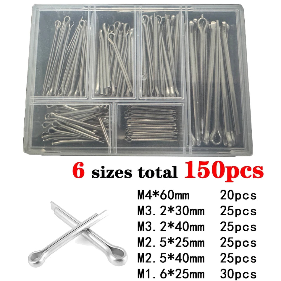 Set di perni a molla a forma di U in acciaio inossidabile dimensioni M1.6 M2.5 M3.2 M4