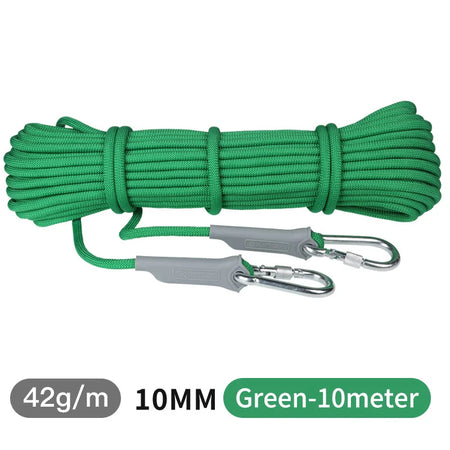 XD-S9817 10mm 12mm Mountaineering Rope &ndash; High Strength 10mm-Green-10meter