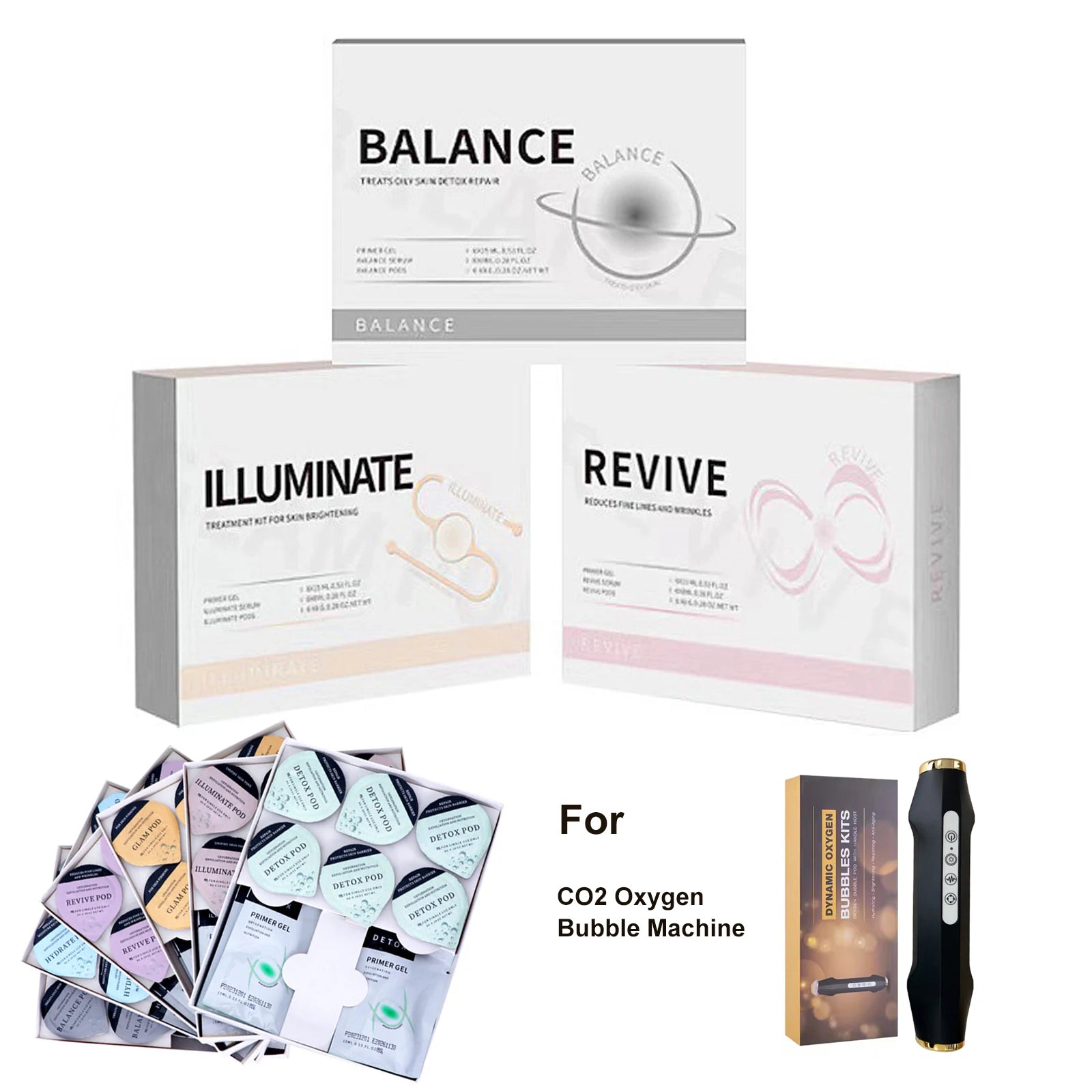 CO2 Pods Kit For Bubble Facial Machine &ndash; Oxygen Bubble Spa