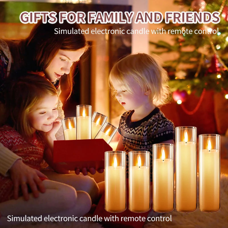 Vijf vlamloze LED-kaarsen set voor bruiloft festival decor