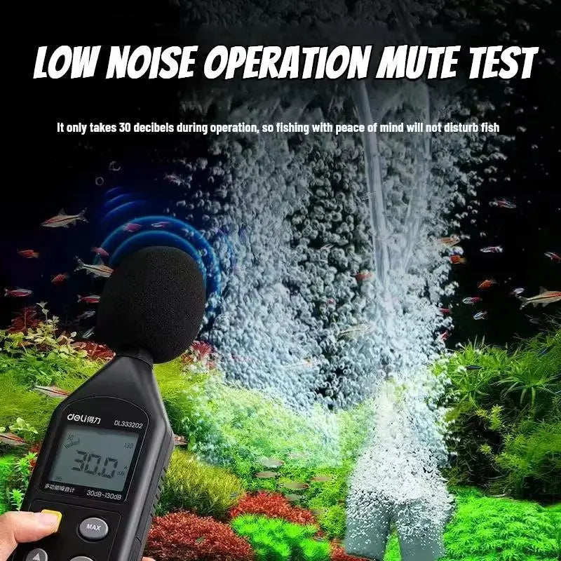 Aquarium Air Pump &ndash; USB Rechargeable Quiet Operation