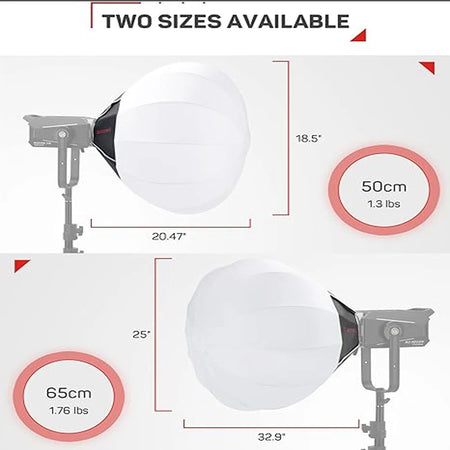IFOOTAGE 65x65CM Lantern Softbox &ndash; One-Step Quick Setup