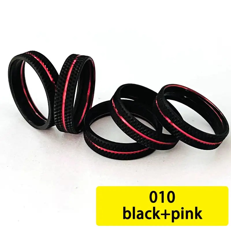 TN81 Reel Seat Ring DIY Repair Aluminum trim ring 5pcs Nut Trim Ring Fishing Rod Winding Check Component Rod Building Accessory 010 black   pink