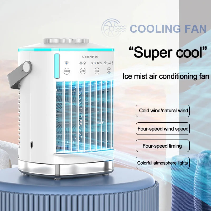 Mini Air Cooler USB Desktop Fan &ndash; 4-Speed Humidifying