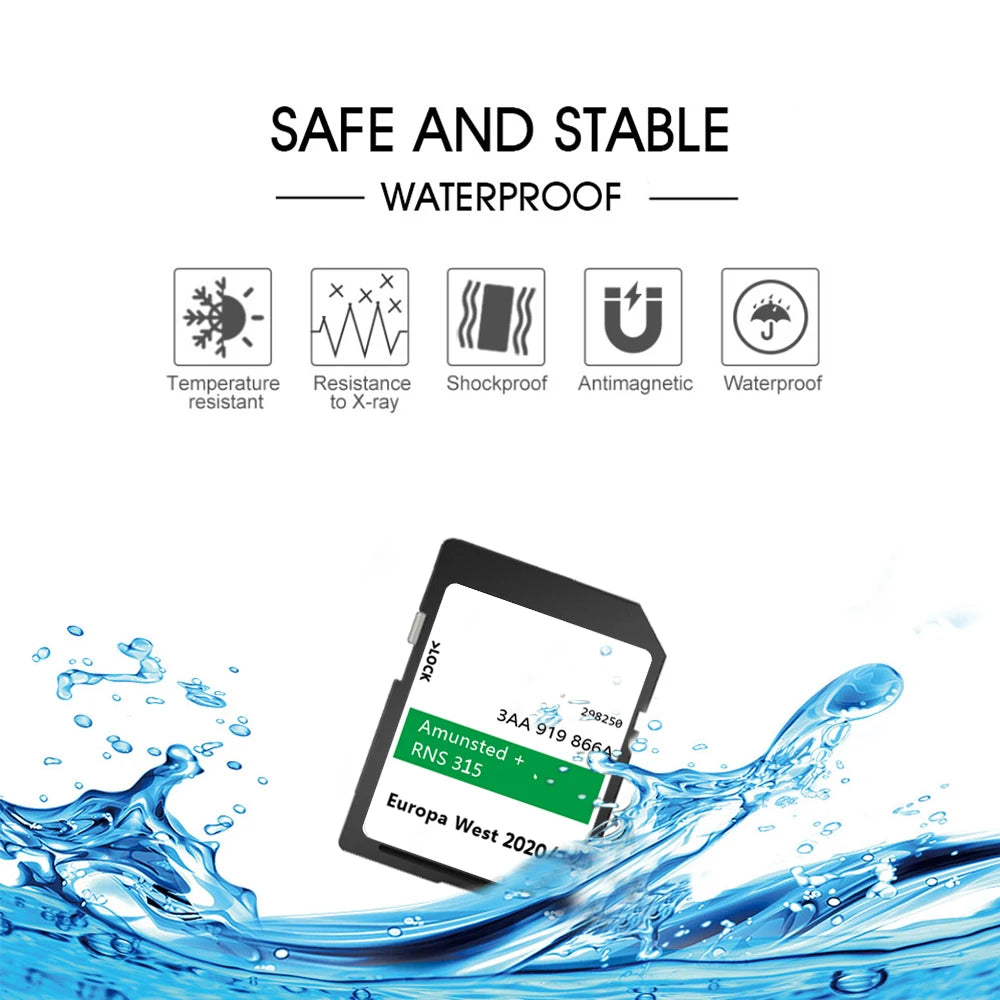 RNS 315 Navigation SD Card 8GB &ndash; 2020/21 Maps Included