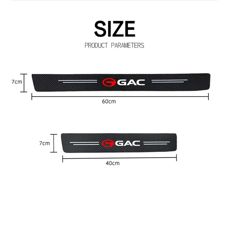 5Pcs Automobilio Durų Slenksčių Apsaugos Anglies Pluošto Oda For GAC