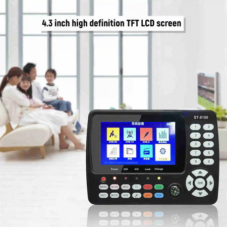 ST-5150 4.3in DVB-S2/T2/C COMBO HD Satellite TV Signal Finder Digital Handheld Signal Meter Satellite Finder H.265 HEVC MPEG-4