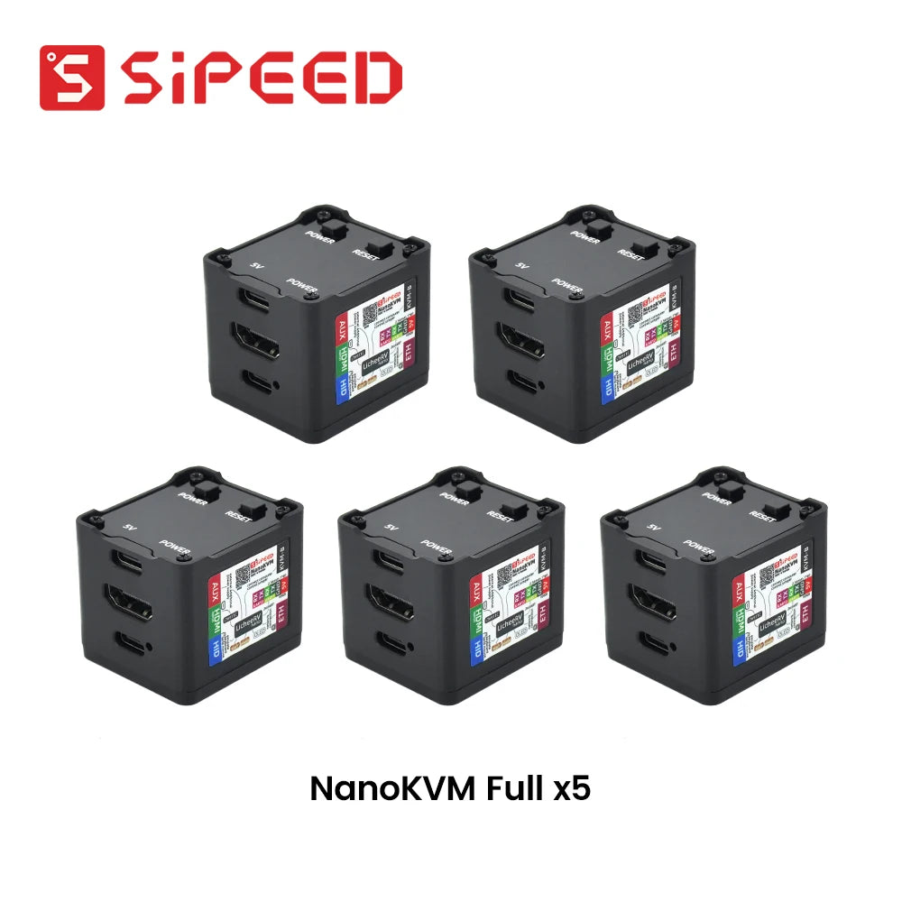 Sipeed NanoKVM PiKVM Mini: Remote Control for Raspberry Pi Full 5pcs Black