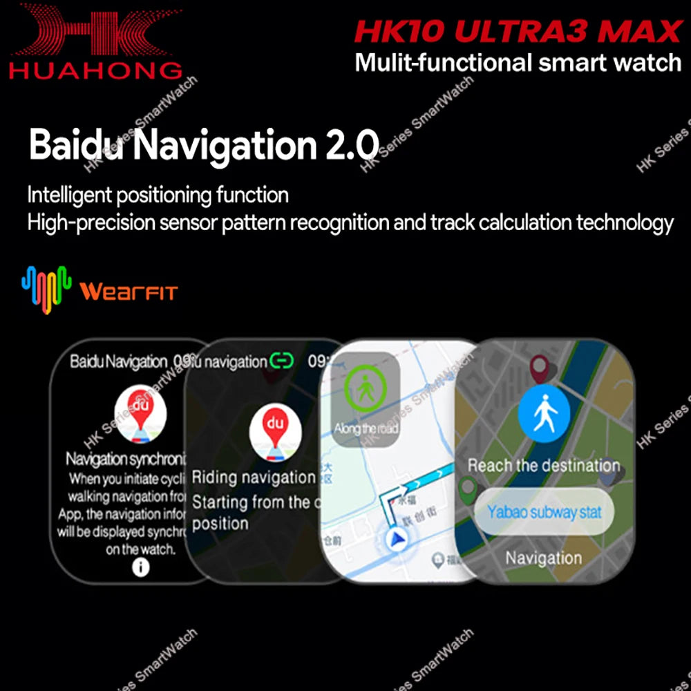 HK10 Ultra 3 MAX 2025 &ndash; AMOLED NFC GPS Smartwatch AI