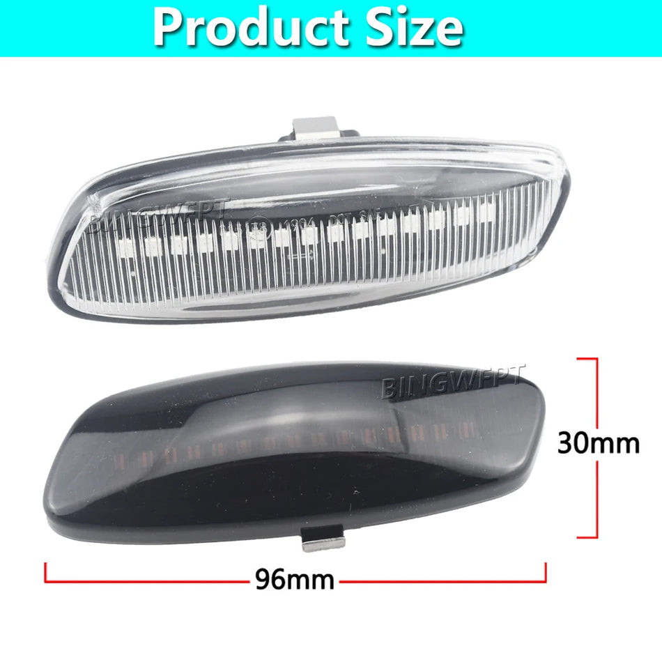 Luz de señal de giro lateral LED dinámica para Citroën y Peugeot