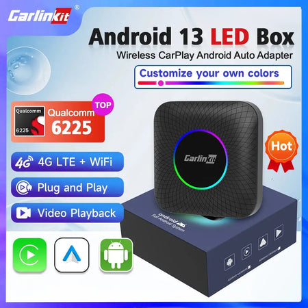 Carlinkit Android 13 CarPlay AI Box 8 Core 6225 64GB 128GB