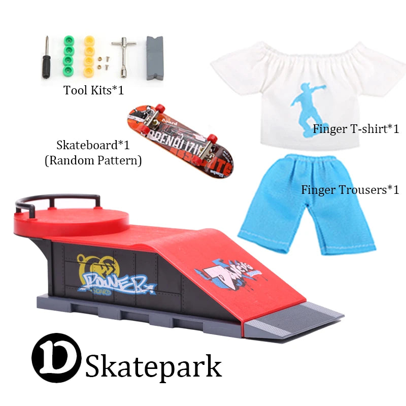 DIY Finger Skatepark 6-in-1 Set &ndash; Ultimate Stunt Practice 6D Clothing set