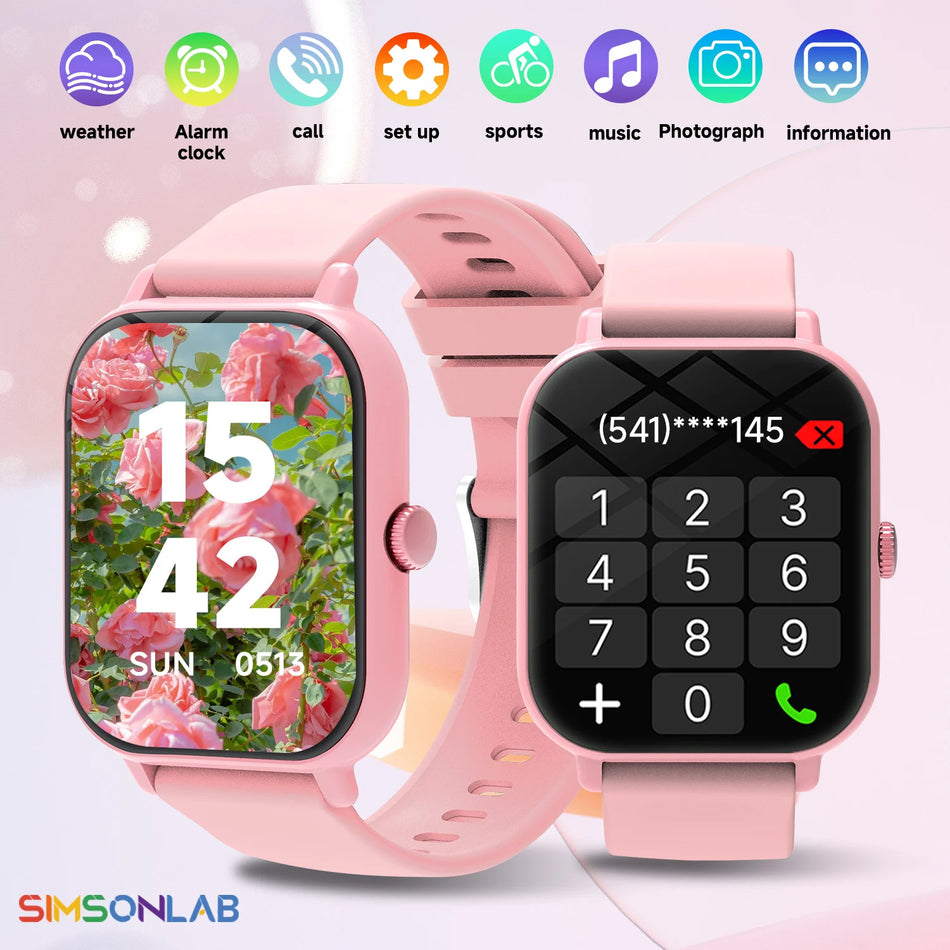 Smartwatch Blood Pressure 1.83 Inch Screen Bluetooth Calling For Men Women