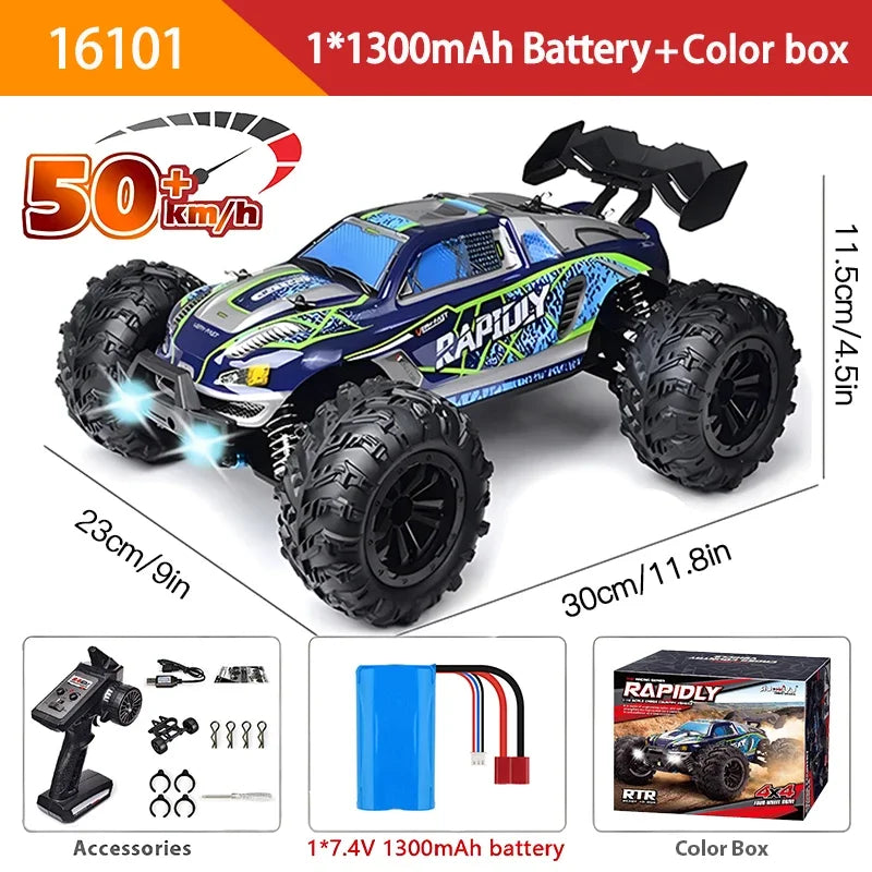 4WD RC Car 1:16 High Speed Off Road Truck &ndash; Ultra Brushless 16101 Blue