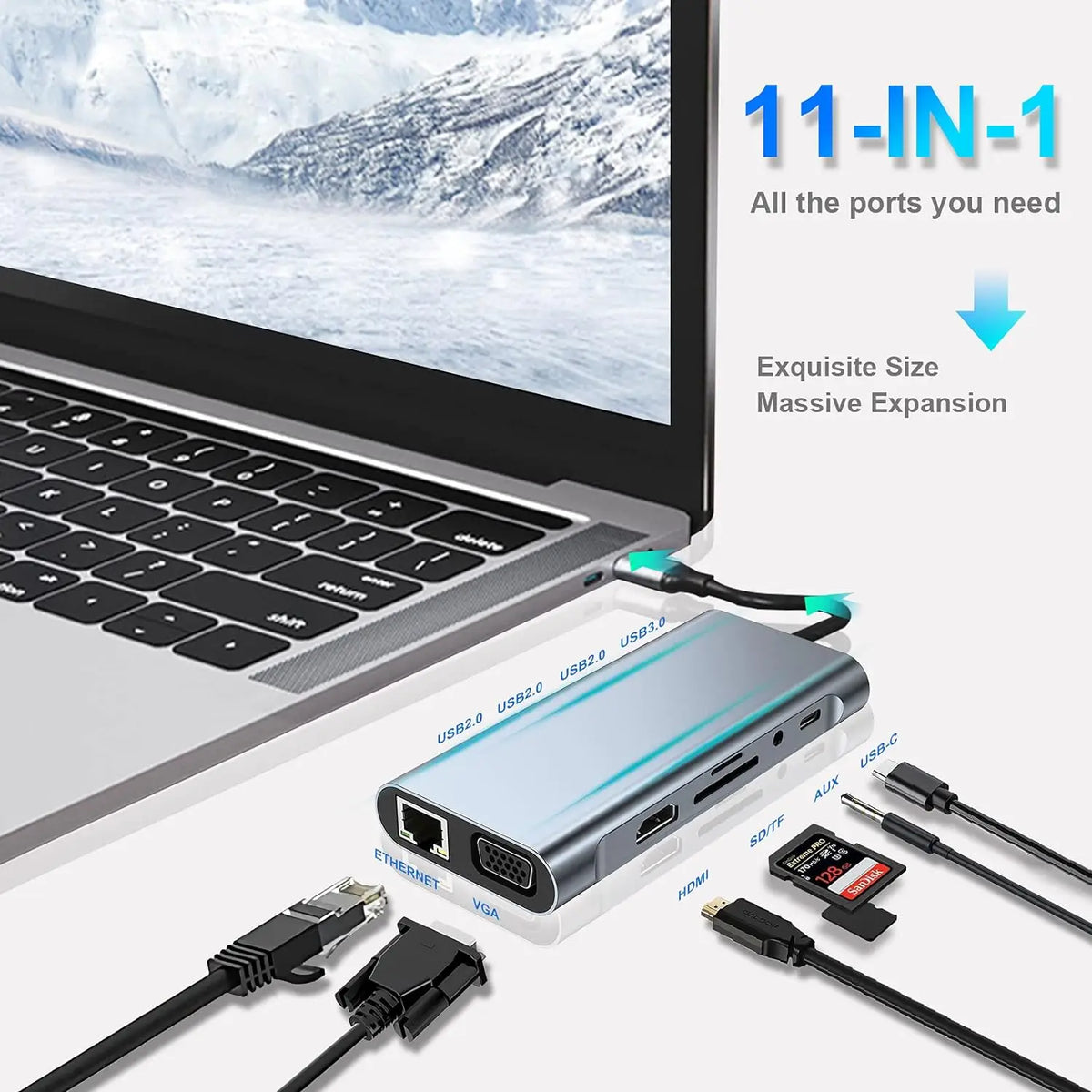 USB C HUB &ndash; 4K HDMI And RJ45 Multiport For MacBook