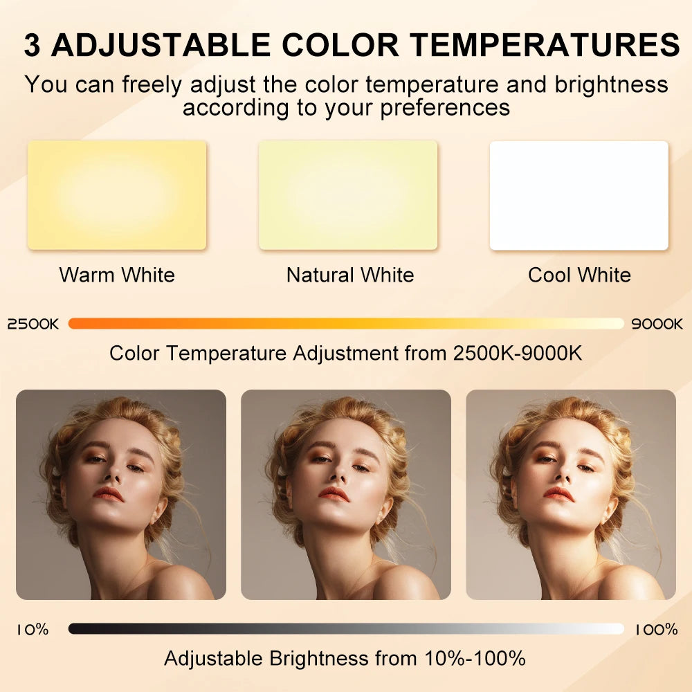 M15 Smartphone Selfie Fill Light &ndash; Adjustable 2500K to 9000K Color Temperature