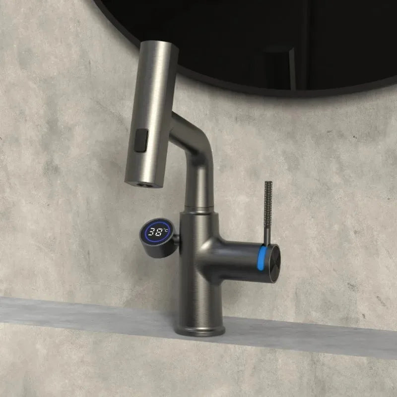 Digital Display Basin Faucet – Single Handle Deck Mounted