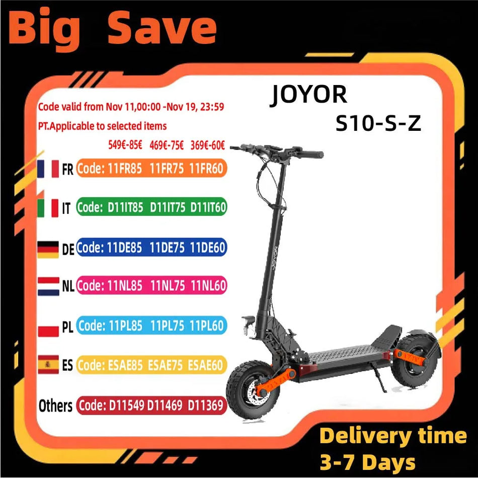 Joyor S10-S-Z Ηλεκτρικό Σκούτερ με Διπλούς 2000W Κινητήρες