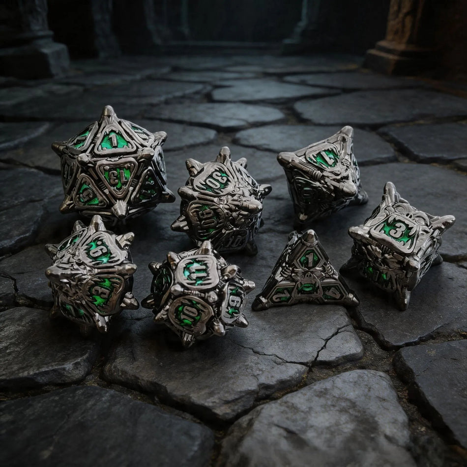Metall-Polyeder-Würfelset für Dungeons und Dragons Drachenwürfel