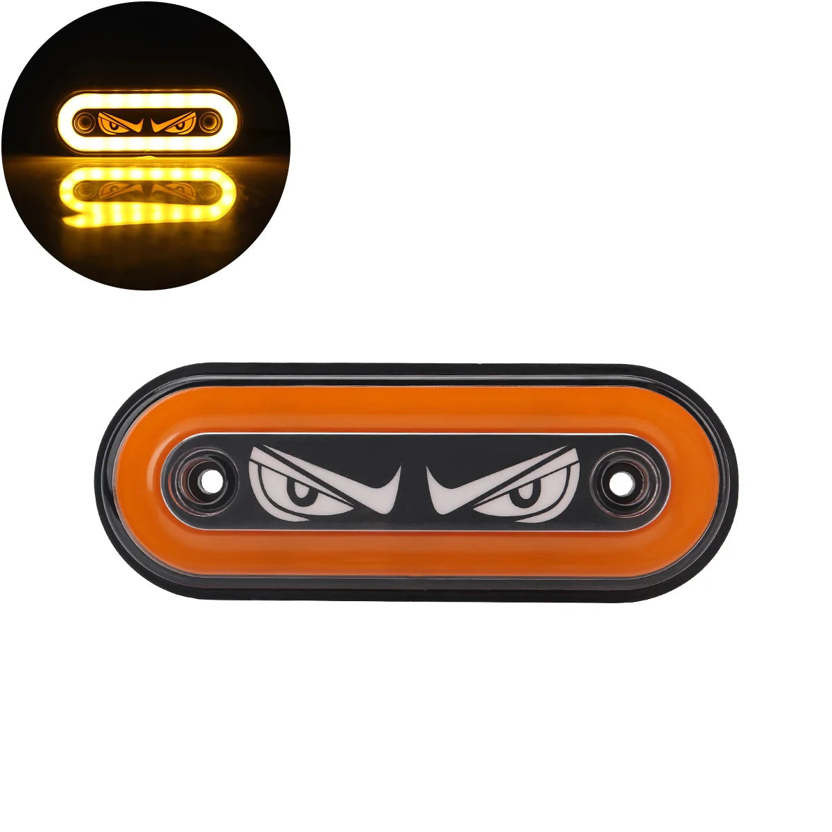 Devil's Eye Truck Edge Light &ndash; Super Bright LED Signal for Trailers amber / 4pcs
