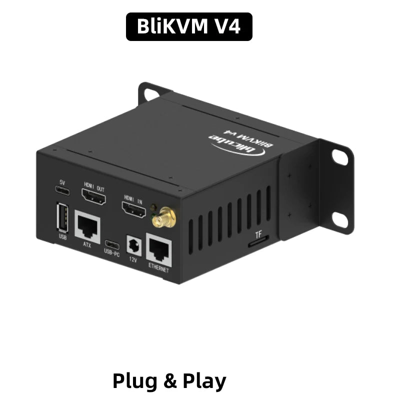 BLiKVM V4 &ndash; KVM Over PoE with 4K HDMI-Compatible Video Loop V4