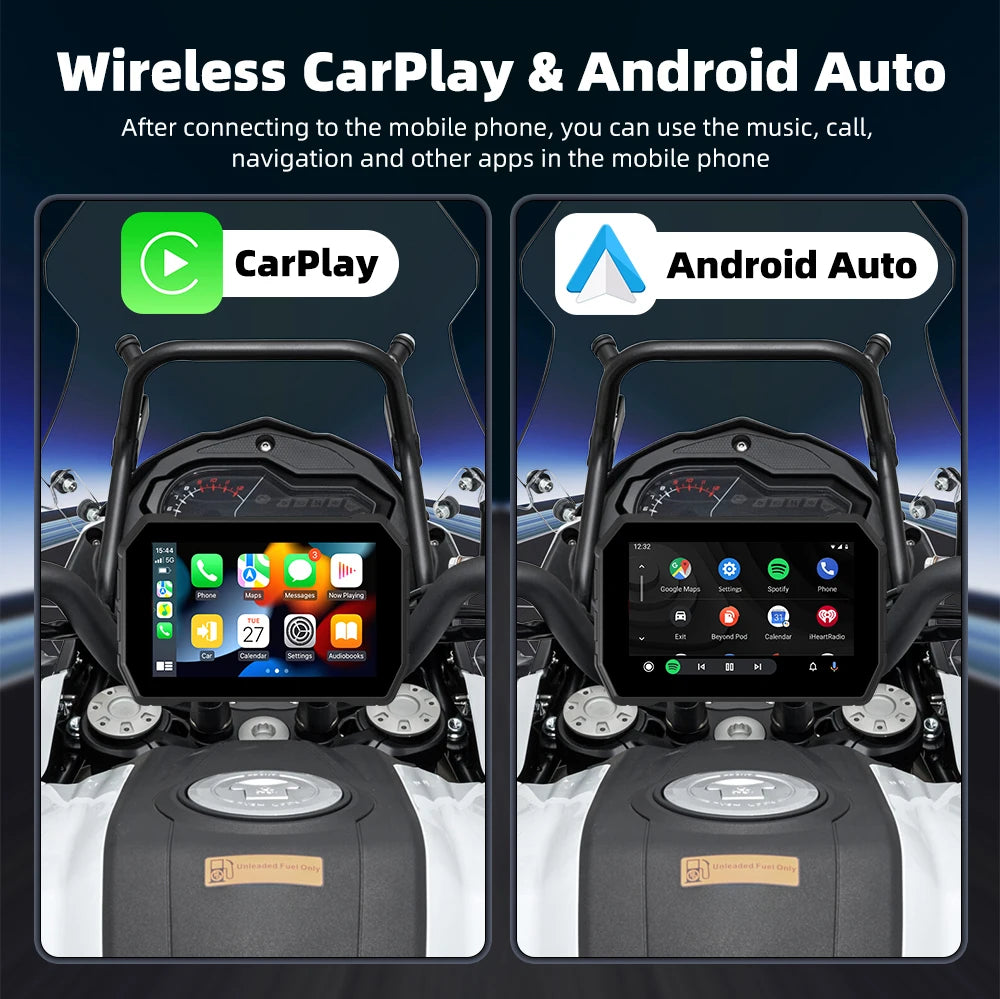 EVKEY Carplay Display Screen &ndash; Portable 5 Inch Motorcycle GPS Navigation