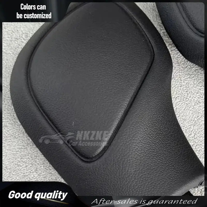 Original leather Chrome Matt With Leather Shift Knob Gear Side Cover DSG For VW Golf 6 7 R GTI Passat B7 B8 CC R20 by InterCyprus Trading Ltd