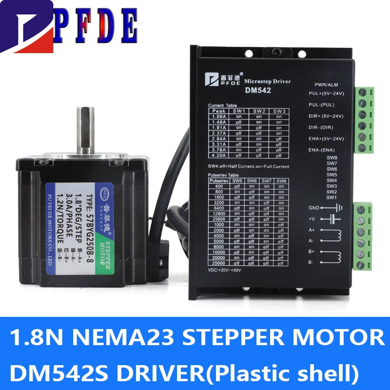 NEMA 23 Stepper Motor &ndash; Exceptional Precision and Reliability motor and DM542S / 8MM