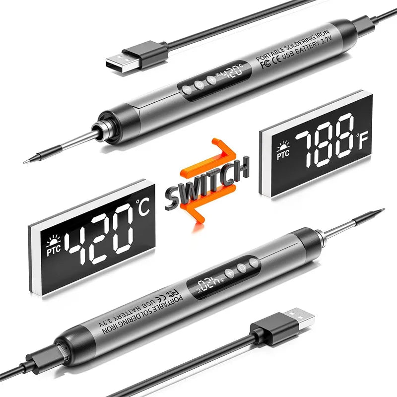 Portable Soldering Iron Kit &ndash; Digital Display Adjustable Temperature