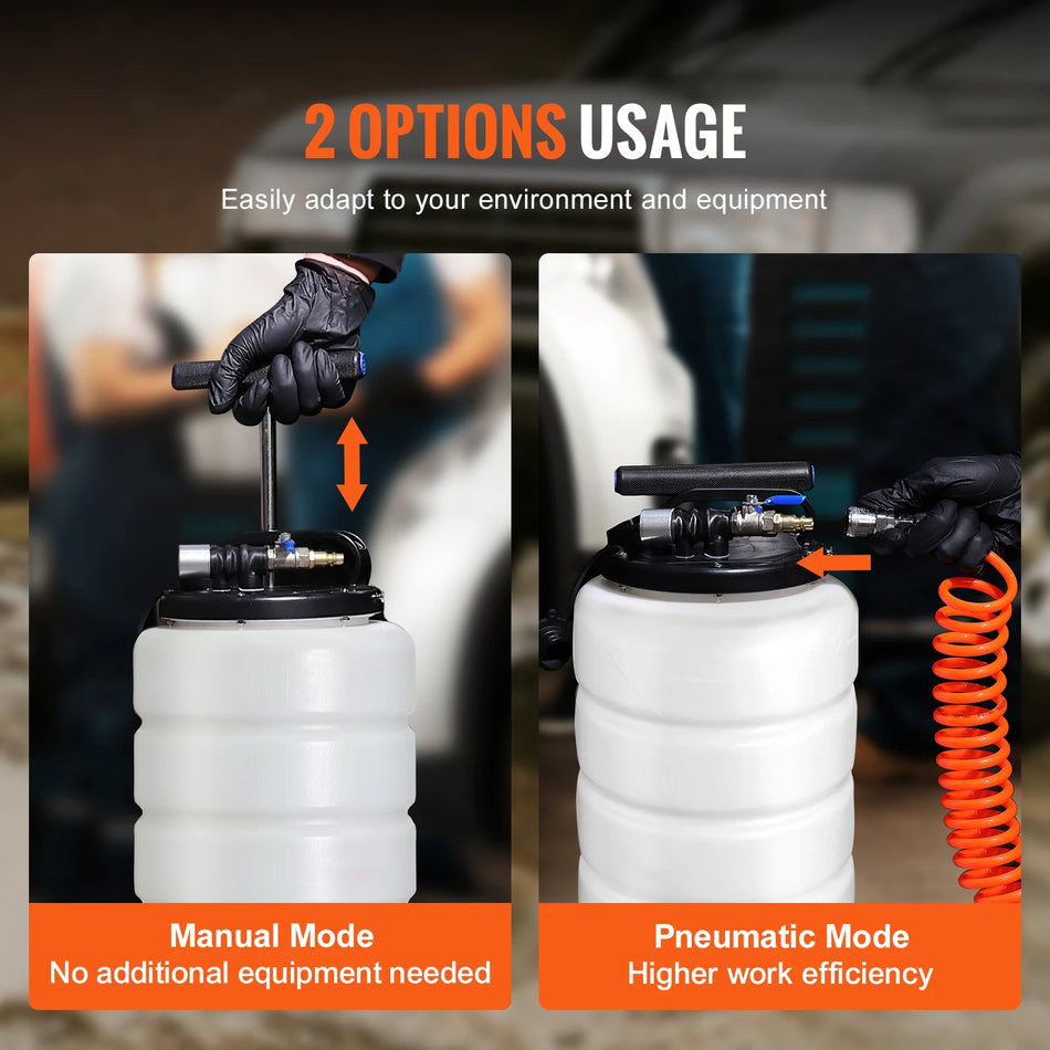 6.5L/15L Pneumatische Vloeistofextractor – Oliewissel