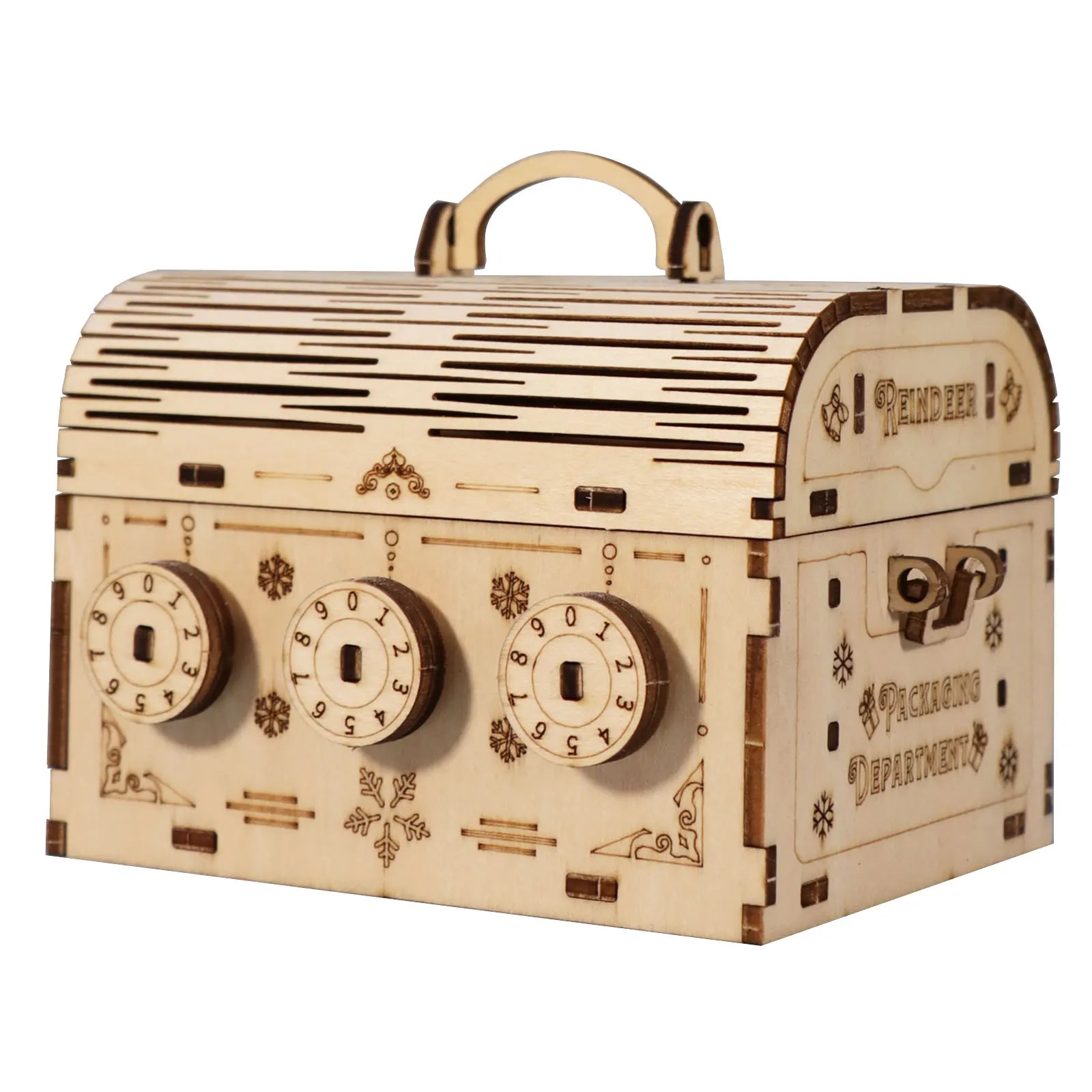 3D Wooden Puzzle DIY Treasure Box Model Kits &ndash; Brain Teaser