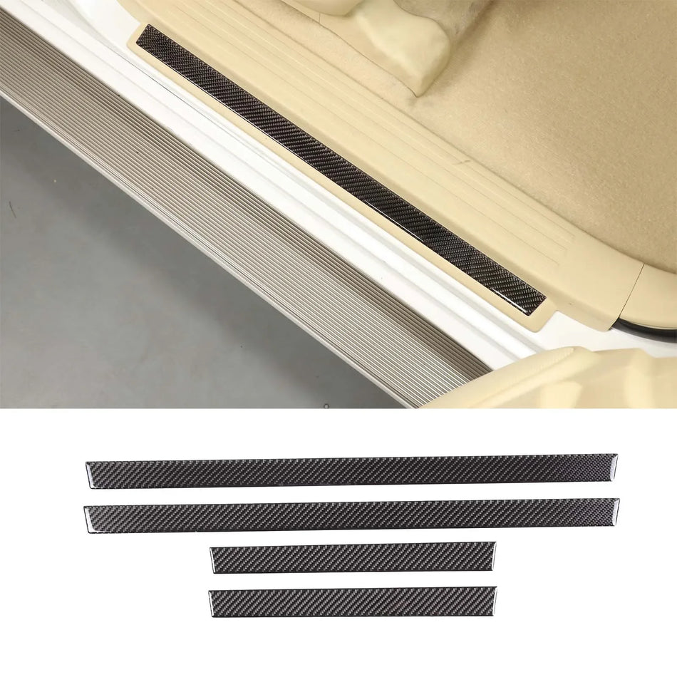 Mjukt kolfiber dörrtröskeltrim för Toyota Prado 2010 2017