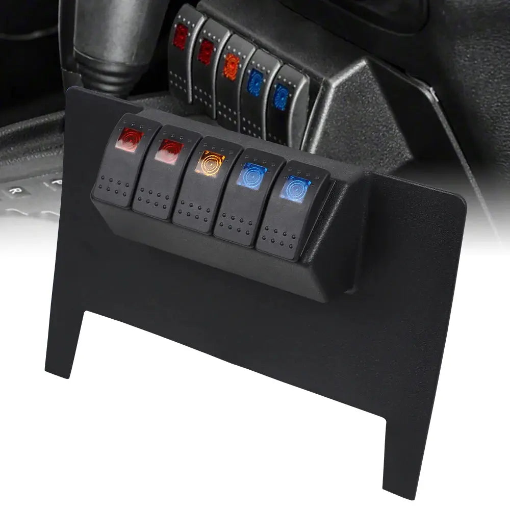 Lower Switch Panel 5 Rocker Style Switches for Jeep Wrangler JK 2/4WD Automatic 2011-2015 by InterCyprus Trading Ltd