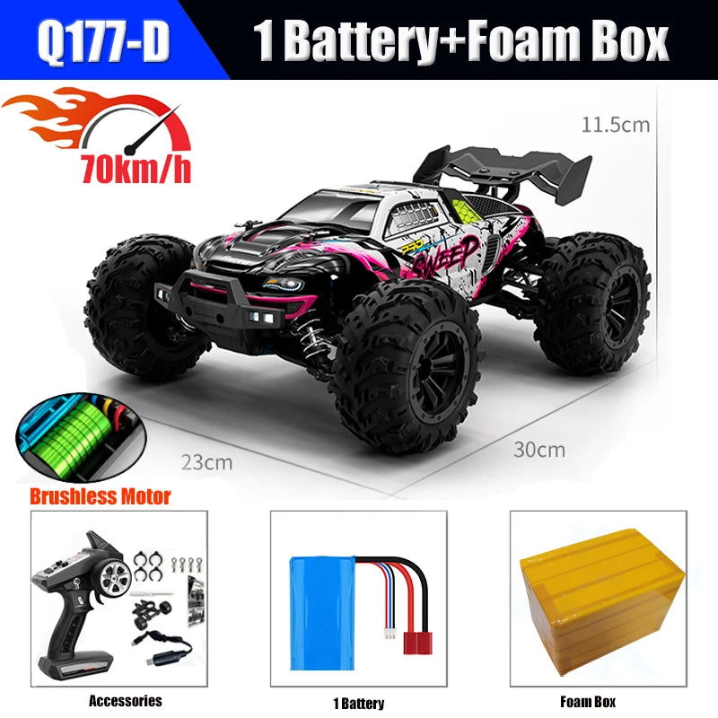 1/16 70KM/h 4WD RC Car &ndash; Ultra Fast Brushless Motor Racing Q117-D