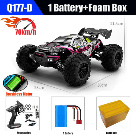 1/16 70KM/h 4WD RC Car &ndash; Ultra Fast Brushless Motor Racing Q117-D