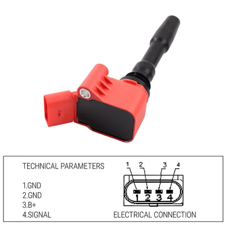 Ignition Coils Pack for VW Audi Jetta Golf Passat A3 A4 Q3 Q5 Q7 06H905110H by InterCyprus Trading Ltd