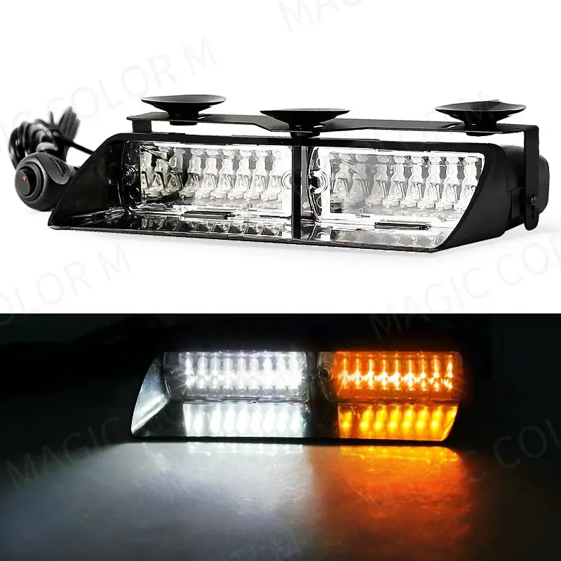 16 LED Strobe Signal Emergency Windshield Warning Beacon Lights Red Blue Yellow Amber White Green Auto Car Accessories by InterCyprus Trading Ltd
