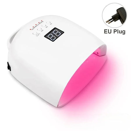 86W Manicure Lamp Cordless UV LED Nail Dryer &ndash; LCD Timer White EU Plug
