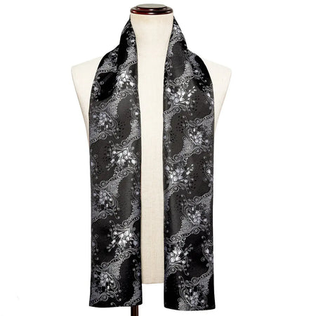 Barry.Wang Jacquard Silk Scarf &ndash; Elegant Floral Paisley Design