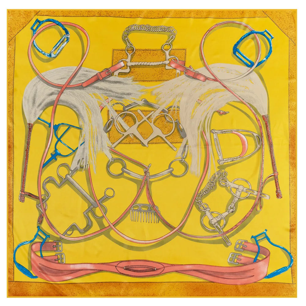 POBING Silk Scarf &ndash; Luxurious Back Garden Print