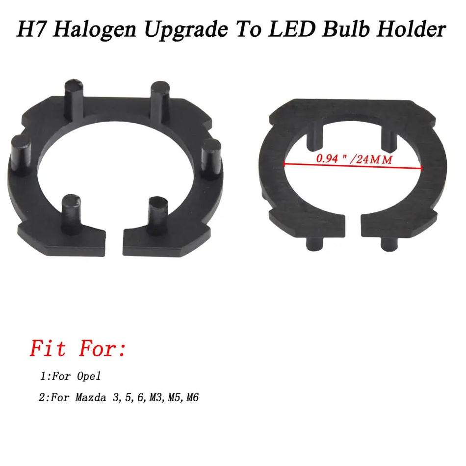 Adapter za držač žarulje prednjih svjetala 2 komada ABS konstrukcija za Mazda i Opel H7 LED žarulje