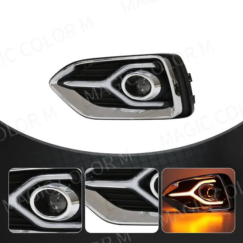 For Hyundai Accent 2018 2019 2020 DRL Daytime Running Light Fog Lamp Turn Signal Car Flashing LED For Cars Auto Light Headlights by InterCyprus Trading Ltd