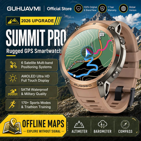 2026 Military Satellite Offline Map GPS Smart Watch Men 1.43''AMOLED Bluetooth Call Compass 5ATM Waterproof 170+Sport Smartwatch by InterCyprus Trading Ltd